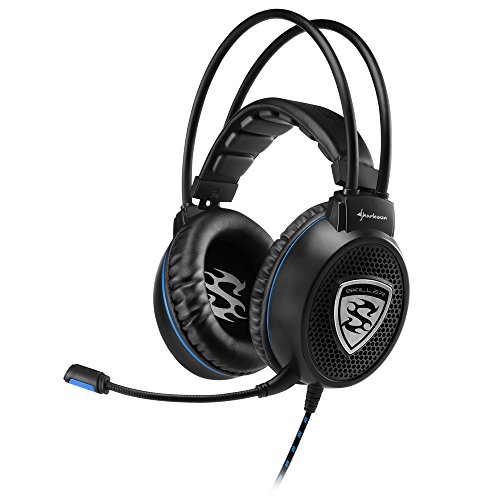 Sharkoon Skiller SGH1 Stereo Gaming Headset (für PC, PS4, 50-mm-Lautsprecher, Extra-Große Ohrpolster, Gefederte Kopfbandaufhängung) schwarz