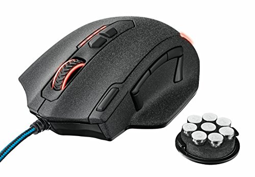 Trust GXT 155 Gaming-Maus (4000 dpi, 11-programmierbare Tasten, On-Board Speicher, anpassbare Gewichte, anpassbare LED-Beleuchtung) schwarz