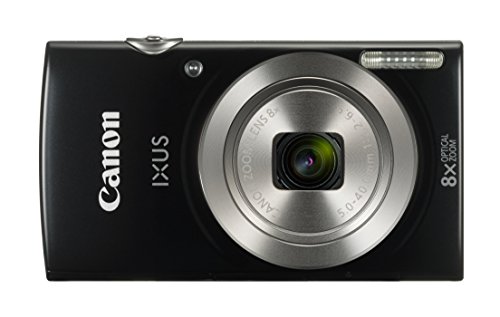 Canon IXUS 185 Digitalkamera (20 Megapixel, 8x optischer Zoom, 6,8 cm (2,7 Zoll) LCD Display, HD Movies) schwarz