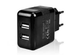 Hostey® DUAL USB Ladegerät 2000mA einsetzbar als Netzteil / Ladekabel / Ladegerät - Ladeadapter 2,0A schwarz für iPad, iPhone, Android Phones Tablets, Smartphone, Handy, PSP, GoPro, GPS-
