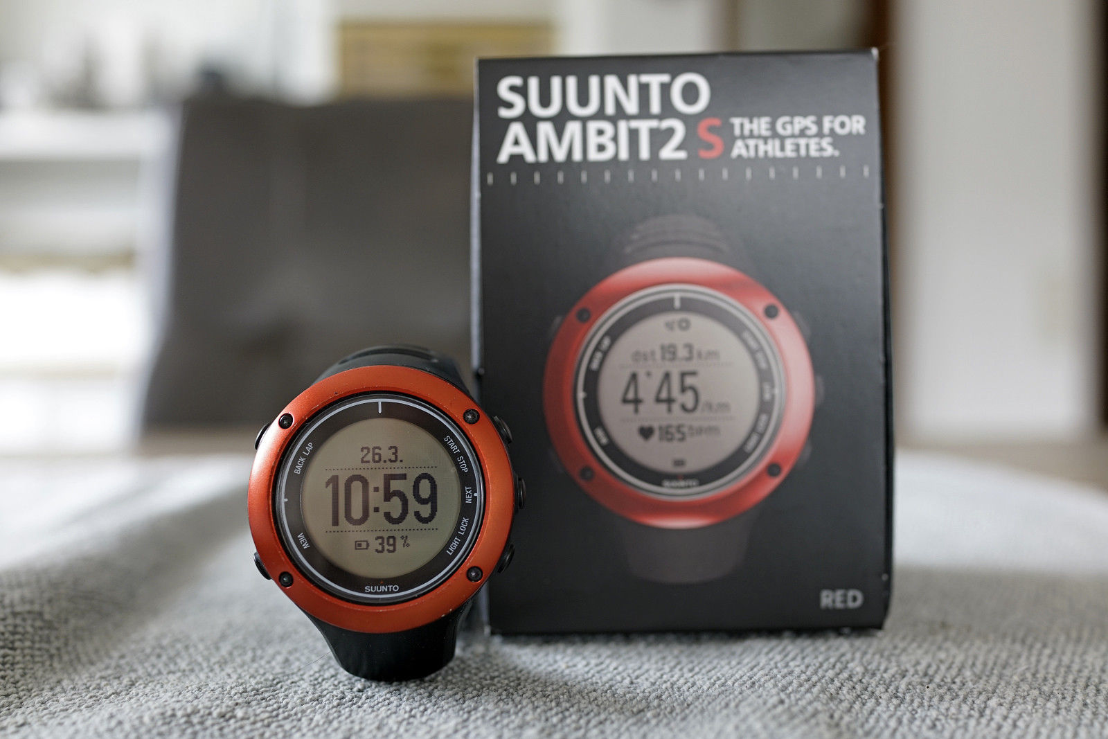 Suunto Ambit 2 S schwarz/rot GPS Uhr Fitnessuhr OVP guter Zustand