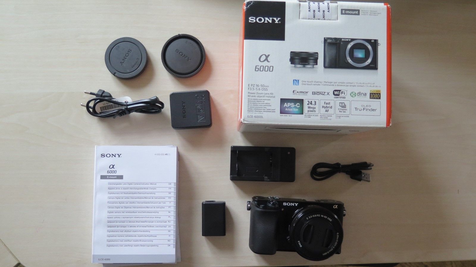 Sony Alpha ILCE-6000L 24.3 MP SLR-Digitalkamera - mit Selp Objektiv P1650mm 