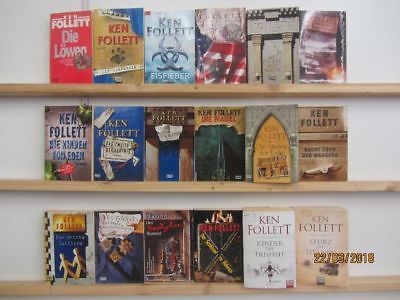 Ken Follett 18 Bücher Romane historische Romane Krimi Thriller Spionageromane