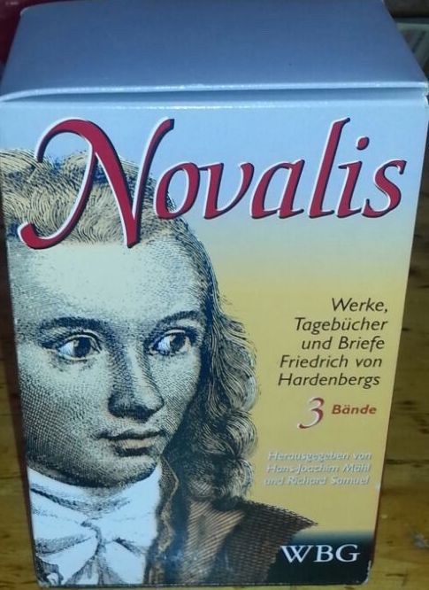 3 Bücher von Novalis mit originalem Pappschuber, Leineneinband super Zustand