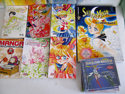 10 Taschenbücher - Sailer Moon Mangas + 4 CD`s 