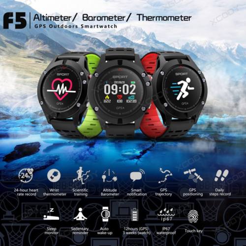 F5 Sportuhr Running GPS Smartwatch Multi-sports Fitness Tracker Bluetooth IP67