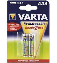 Varta - 56703 (READY 2 USE) Akku Ni - MH Micro (AAA) 1,2V 800mA AAA 800MAH NIMH 2 - BL Varta (56703) RTU