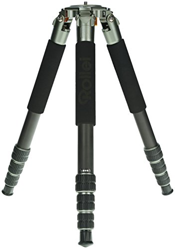Rollei Lion Rock 30 Carbon - Robustes Dreibein Stativ mit hoher Stabilität und einer Traglast von 30 kg, perfekt für Reise- und Naturfotografen geeignet, inkl. Spikes und Stativtasche