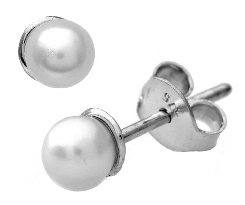 Citerna Damen-Ohrringe 9 Karat 375 Weißgold Perle E10,36W