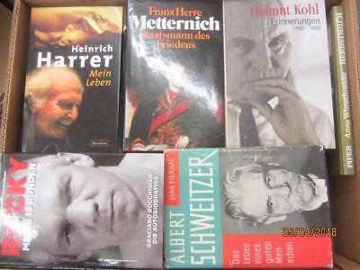 31 Bücher Biografie Biographie Memoiren Autobiografie Lebenserinnerung Paket 3