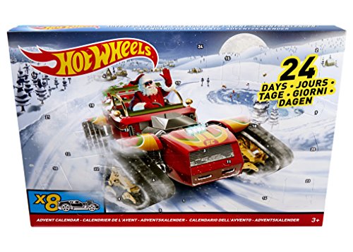 Mattel Hot Wheels DXH60 - Adventskalender 2017, inklusiv 8 Fahrzeuge