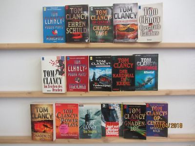 Tom Clancy 16 Bücher Krimi Thriller Politthriller Kriminalromane Top Titel