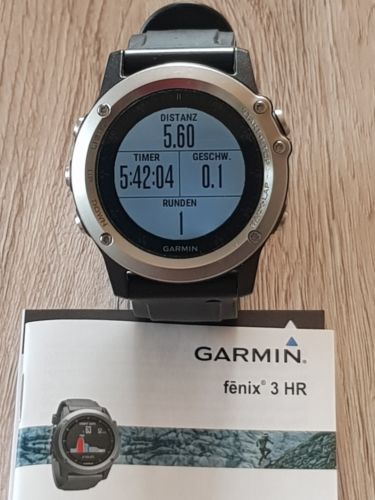 Garmin Fenix 3 HR Schwarz-Silber GPS Multisport OVP Smartwatch
