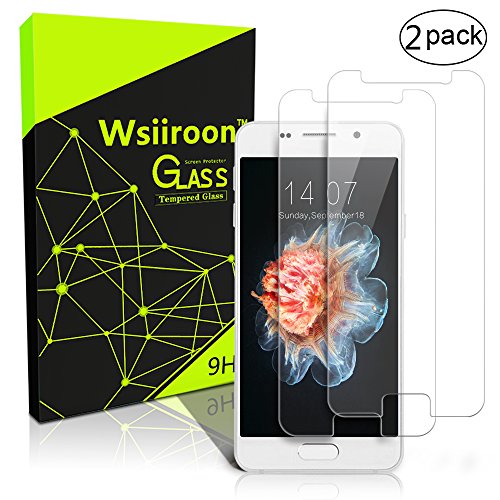 Schutzfolie für Samsung Galaxy A3 (2016), [2 Stück] Wsiiroon Panzerglas 3D Touch Kompatibel-0.33mm für Samsung A3 (2016), 9H Härte, 2.5D Kanten, 99% Transparente Displayschutzfolie