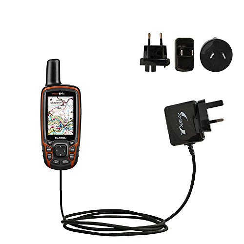 2A Steckdosen-Ladegerät International AC mit Marken-TipExchange für Garmin GPSMAP 64 / 64s / 64st