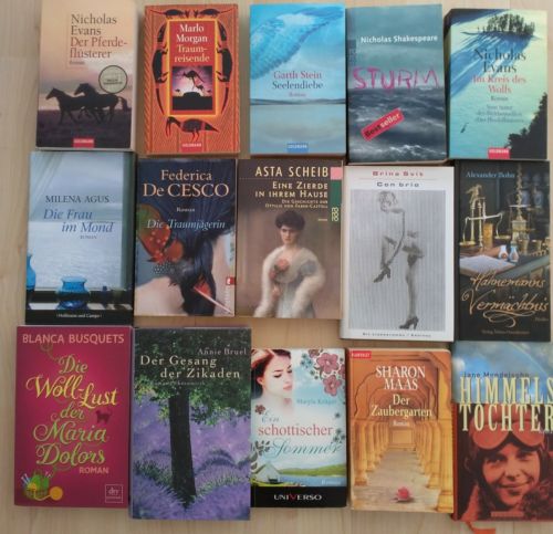 Bücherpaket 15 Bücher, Frauenromane, Liebesromane, Belletristik