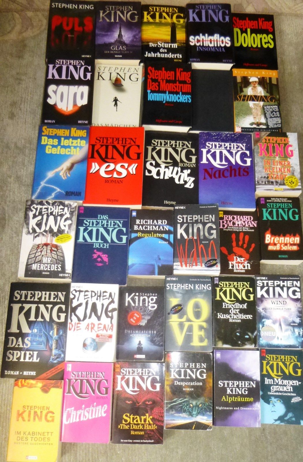 Stephen King / Richard Bachman , 60 Bücher, div. Verlage, Harcover und TB