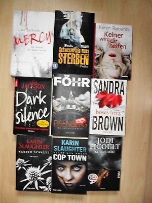 Bücherpaket 10 Bücher  Taschenbücher  Krimi und Thriller
