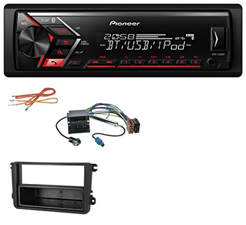 Pioneer MVH-S300BT MP3 Bluetooth AUX USB Autoradio für VW Passat 05-10 Polo 09-14 Scirocco ab 08