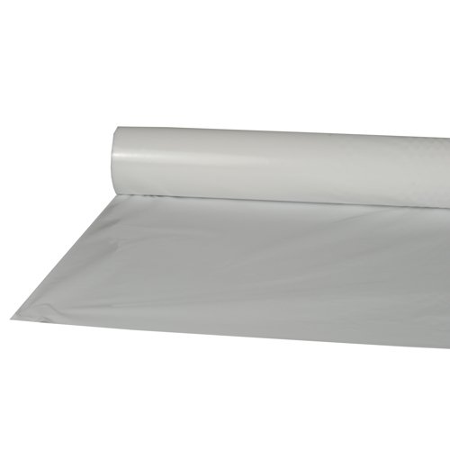 Papstar Tischdecke / Tischtuchrolle weiß (1 Stück), aus LDPE Folie, 50 x 0.8 m, abwaschbar, robust, feuchtigkeitsresistent, für Haushalt oder Feierlichkeiten, #10589