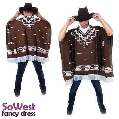 Fancy Dress Mexican Western Wild West Cowboy Poncho for Clint Eastwood Nights 