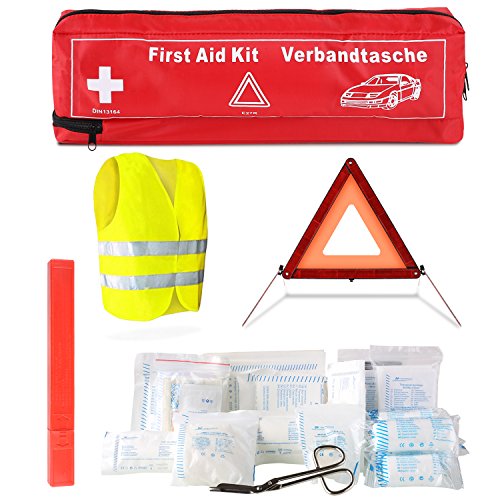 FEMOR Erste Hilfe Set 41PCS Auto Notfall Kit, Medizinische Tasche Reise Notfall Tasche First Aid Kit