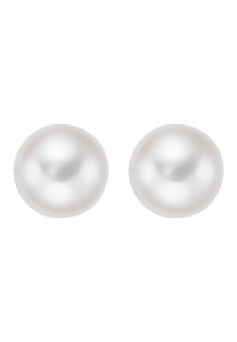 CHRIST Pearls Damen-Ohrstecker 585er Weißgold 2 Akoya-Zuchtperle One Size, weiß