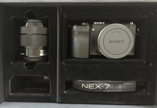 Sony Alpha NEX-7K 24.3MP Digitalkamera - Schwarz (Kit mit OSS 18-55mm Objektiv)