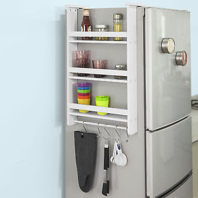 SoBuy® Hängeregal für Kühlschrank mit 5 Haken,Türregal,Küchenschrank, FRG150-W