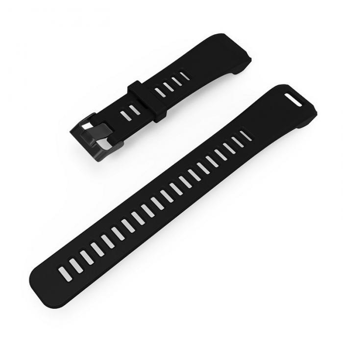 Silikon Armband für Garmin Vivosmart HR aus Silikon Ersatz Armband in Schwarz