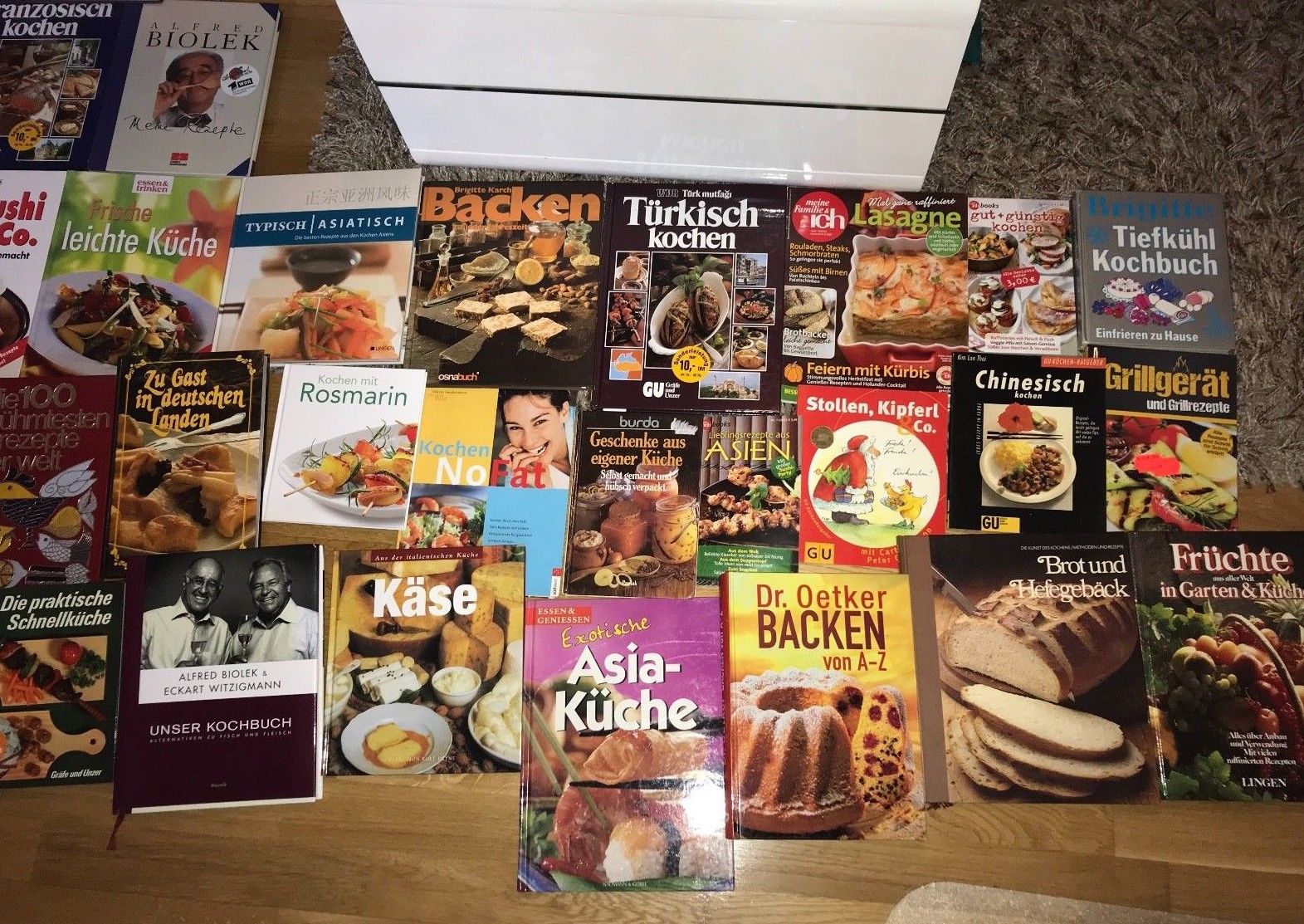 Büchersammlung 40 x Kochbücher Kochen Backen Asiatisch Gesund Paket Konvolut 