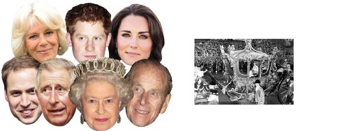Diamond Jubilee Royal Family Packung von 7 (Kate Middleton, Prince Willam, Prince Harry, The Queen, Prince Philip, Prince Charles, Camilla) - Enthält 6X4 (15X10Cm) starfoto