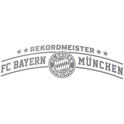 FC Bayern München Aufkleber Autoaufkleber FC Bayern München 73 x 21 silber