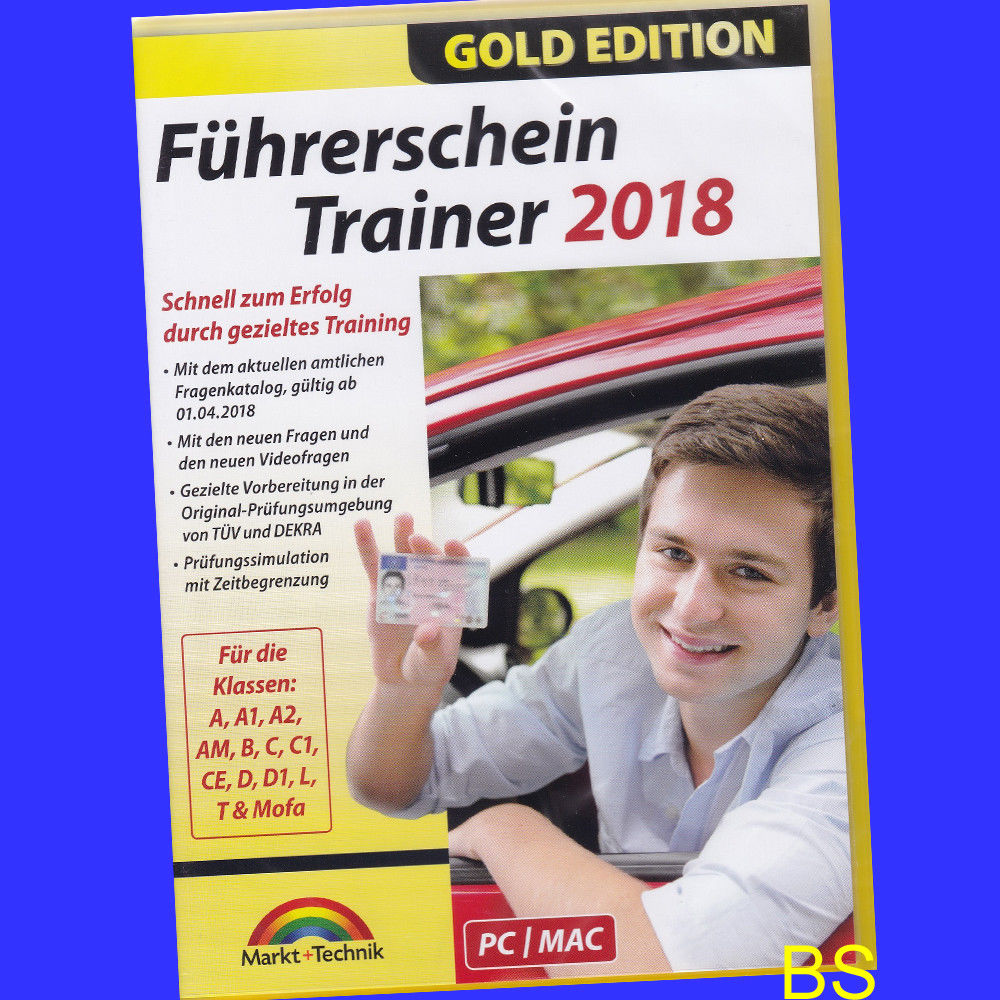Führerschein Trainer 2018 DVD PC + MAC M+T Fahrschule Fragen 1.04.18 NEU
