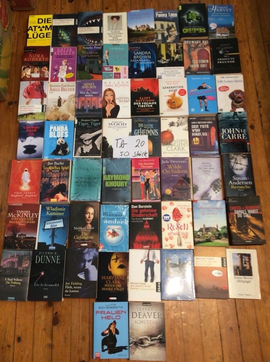 (Tb20) 50 Thriller Krimi Romane Bücher Bestseller - Konvolut - Sammlung - Paket 