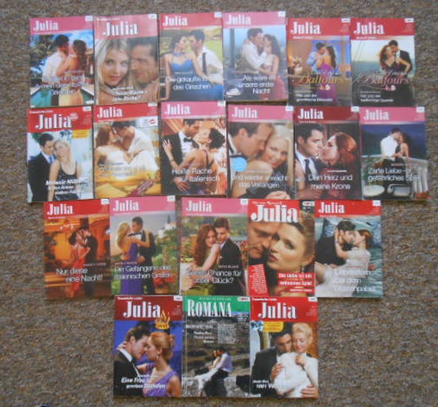 Bücherpaket 20 Cora Taschenbücher, Julia-Romane, Liebe, Romantik 