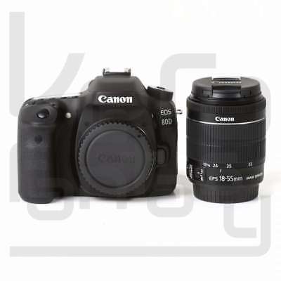 Neu Canon EOS 80D Digital SLR Camera + 18-55mm f/3.5-5.6 IS STM Lens