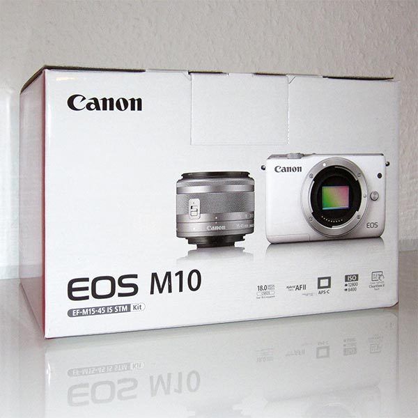 CANON EOS M10 Kit Schwarz inkl. IS STM 15-45mm Objektiv, Systemkamera, NEUWARE