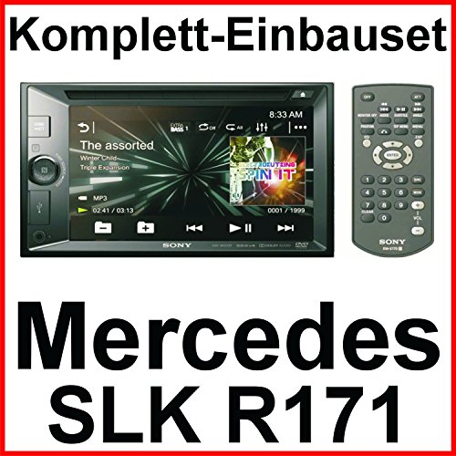Sony XAV-W651BT Bluetooth USB CD DVD MP3 Autoradio 2-DIN Moniceiver Touchscreen Freisprecheinrichtung Einbauset für Mercedes SLK R171
