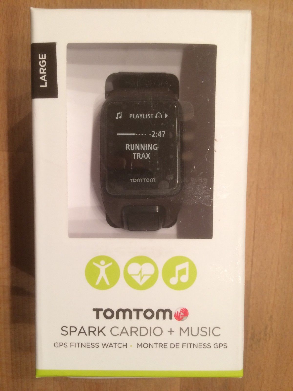 TomTom Spark 3 Cardio + Music GPS-Fitnessuhr Größe L Farbe Braun