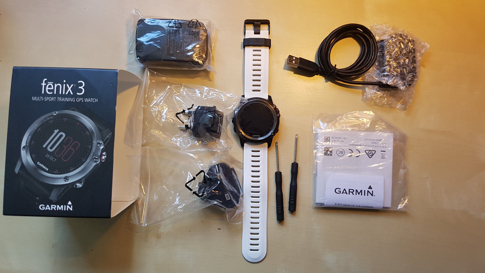 Garmin Fenix 3 Schwarz Multisport / Outdoor Uhr GPS/ gebraucht