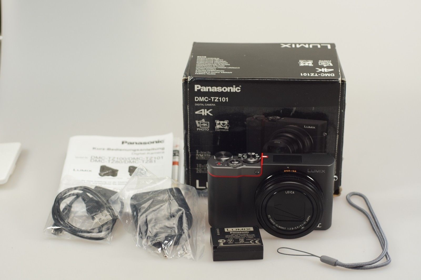 Panasonic Lumix DMC-TZ101 EGK Digitalkamera 20.1 MP 4K Foto / Video silber