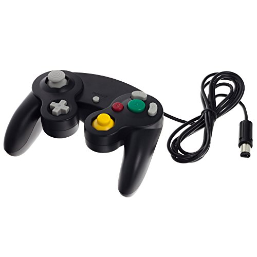 Smartfox Classic Controller Gamepad Joypad Joystick für Nintendo GameCube und Nintendo Wii (1. Generation RVL-001) mit Vibrationseffekt in schwarz