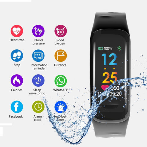 Smartwatch Fitness Tracker Bluetooth Armband Sport Uhr Android iOS Wasserdicht 