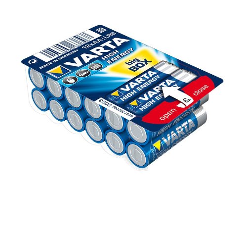 Varta High Energy Batterie AA Mignon Alkaline Batterien LR6-12er Pack