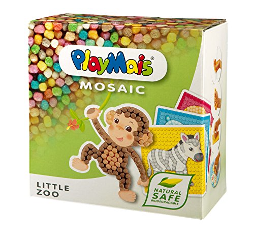 PlayMais 160180 - PlayMais Mosaic Little Zoo, Bastelset