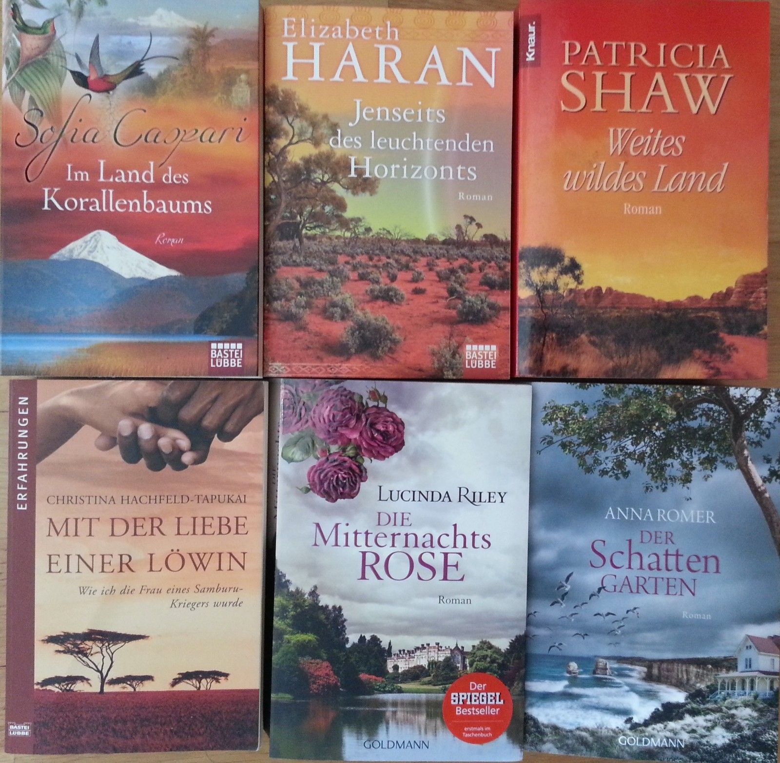 Bücherpaket 6 Frauenromane verschiedene Autoren