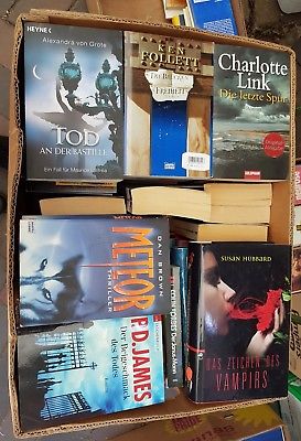Krimi Thriller - 50 Bücher - Buchpaket Bücherpaket Buchsammlung 