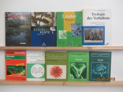 45 Bücher Biologie Schulbücher Fachbücher Pflanzenkunde Genetik u.a.
