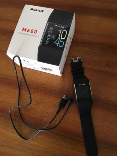 Polar Smartwatch M600, schwarz, gebraucht, mit Magnet-Ladekabel Original Verp